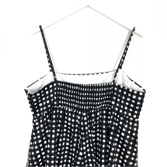 NWT Anthropologie Hutch Bandeau Black & White Gingham Romper Dress Sz XL - Picture 7 of 9